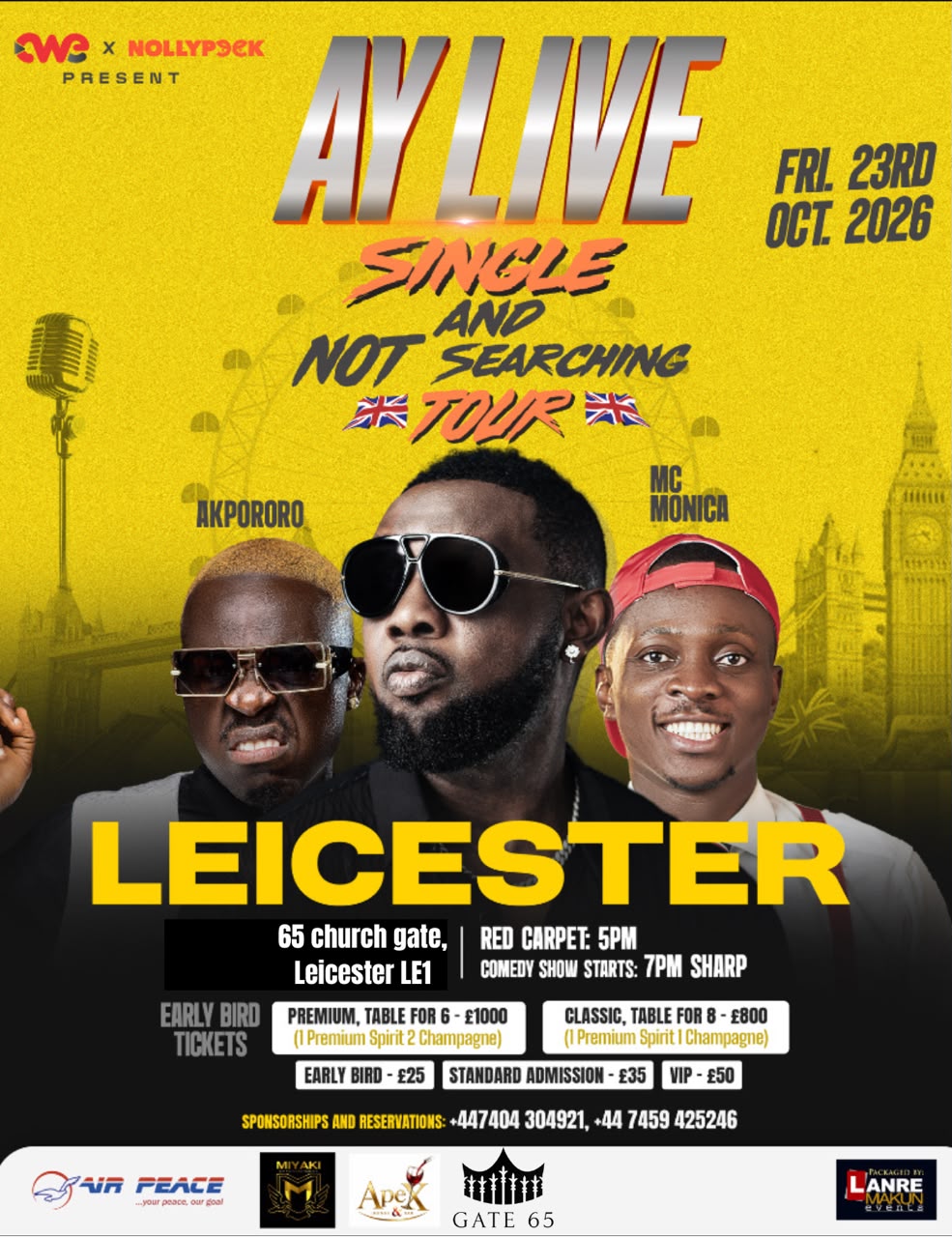 AYLIVE / SINGLE AND NOT SEARCHING TOUR